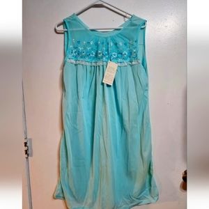 Vintage Queentex 60s nighty Chiffon  blue Med